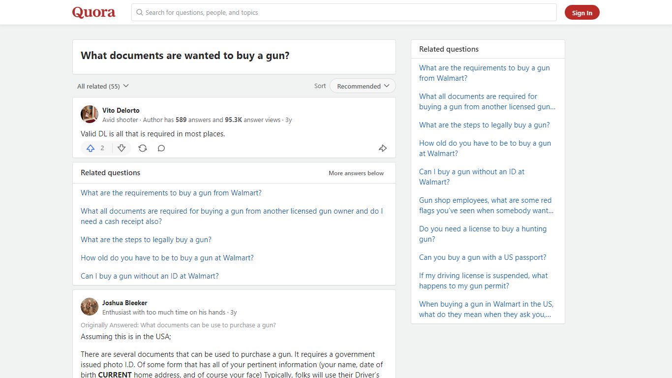 What documents are wanted to buy a gun? - Quora